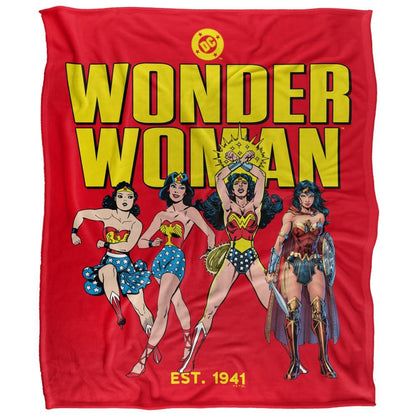 Multicoloured - Front - Wonder Woman Through The Years Blanket