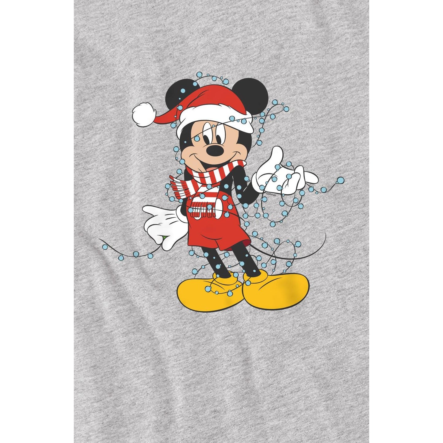 Sport Heather - Lifestyle - Disney Mens Mickey Mouse Christmas Lights T-Shirt