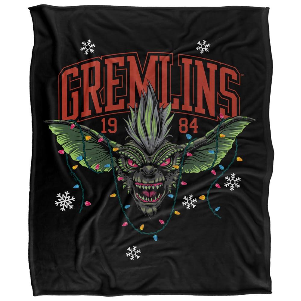 Multicoloured - Front - Gremlins 1984 Fleece Christmas Blanket