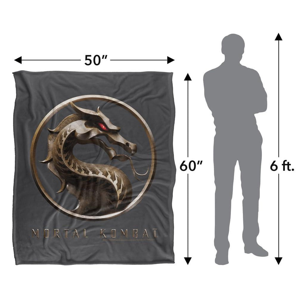 Multicoloured - Side - Mortal Kombat Fleece Logo Throw