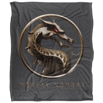 Multicoloured - Front - Mortal Kombat Fleece Logo Throw