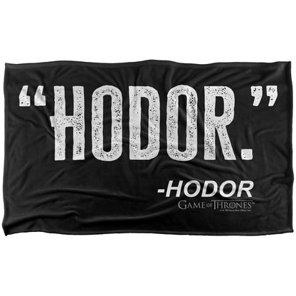 Multicoloured - Front - Game of Thrones Hodor Blanket
