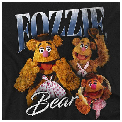 Black - Side - The Muppets Unisex Adult Fozzie Bear Homage Long-Sleeved T-Shirt