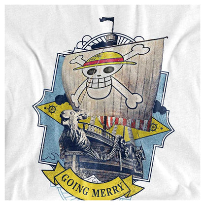 White - Side - One Piece Unisex Adult Going Merry Ship Long-Sleeved T-Shirt