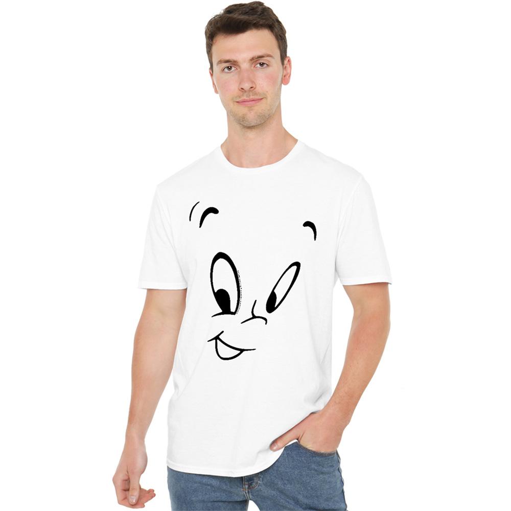 White - Lifestyle - Casper Unisex Adult Face Ringspun Cotton T-Shirt