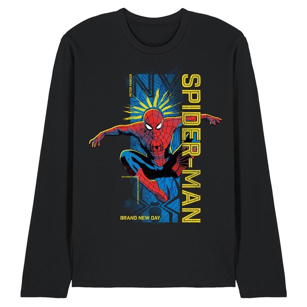 Black - Front - Spider-Man: Brand New Day Unisex Adult Spidey Sense Long-Sleeved T-Shirt