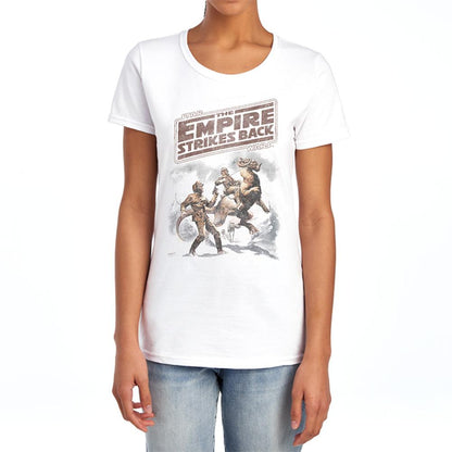 White - Lifestyle - Star Wars Womens-Ladies Western Fitted T-Shirt