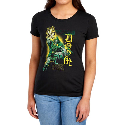 Black - Lifestyle - Doctor Doom Womens-Ladies Ringspun Cotton Fitted T-Shirt