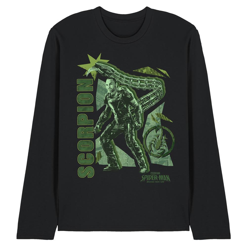 Black - Front - Spider-Man: Brand New Day Unisex Adult Villain Scorpion Long-Sleeved T-Shirt