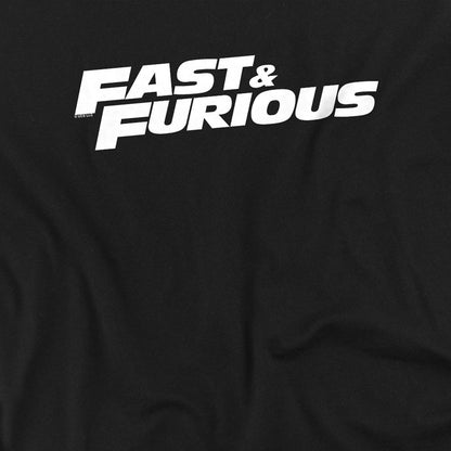 Black - Side - Fast & Furious Unisex Adult Logo Ringspun Cotton T-Shirt