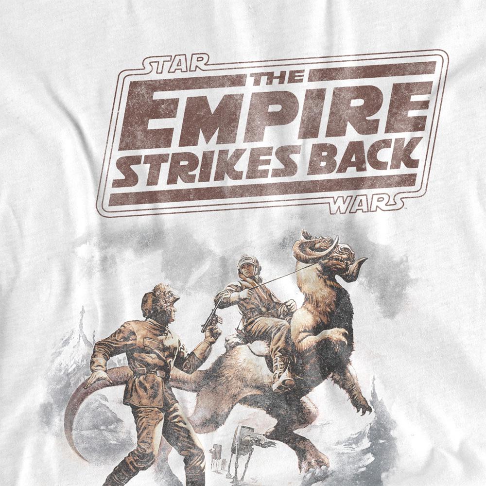 White - Side - Star Wars Unisex Adult Empire Strikes Back Western Ringspun Cotton Long-Sleeved T-Shirt