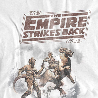 White - Side - Star Wars Unisex Adult Empire Strikes Back Western Ringspun Cotton Long-Sleeved T-Shirt
