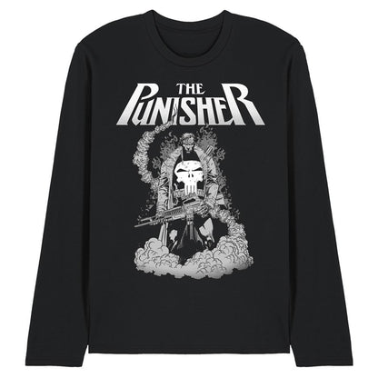 Black - Front - The Punisher Unisex Adult Ready To Fight Punisher Long-Sleeved T-Shirt