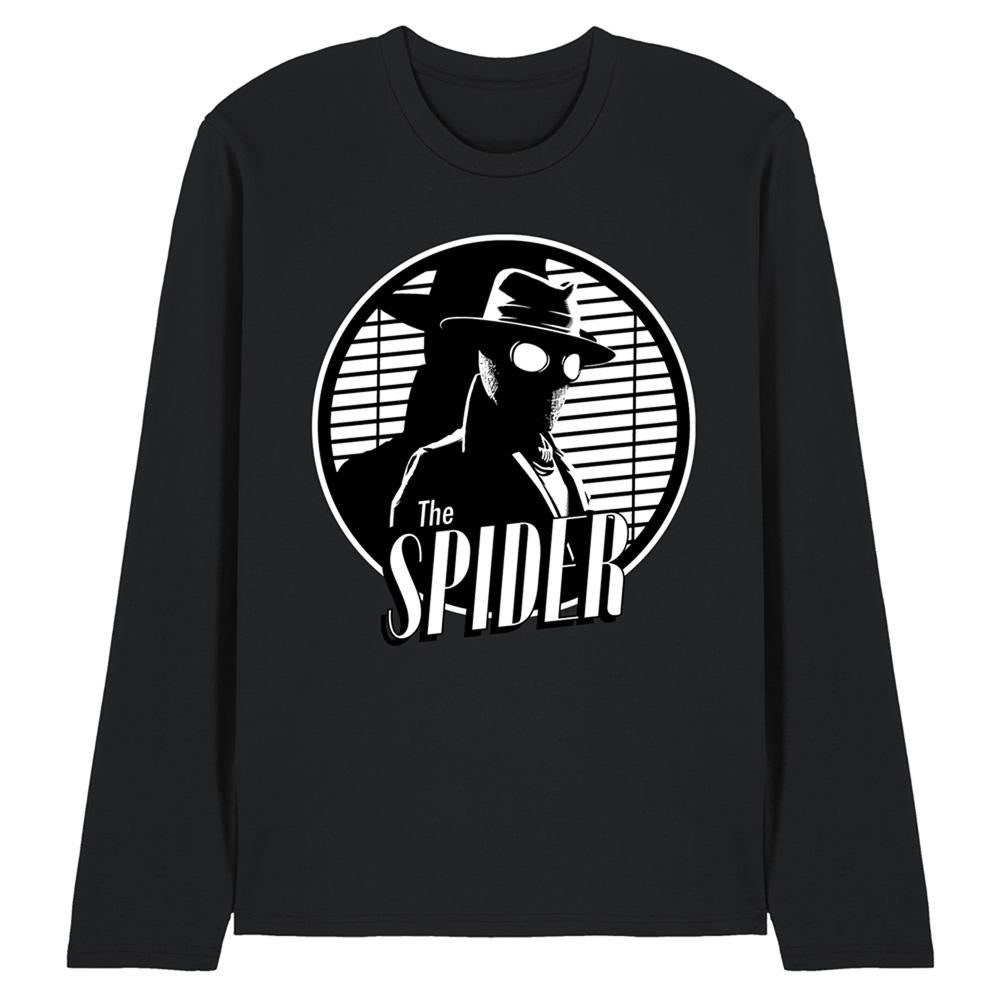 Black - Front - Spider-Noir Unisex Adult Spotlight Long-Sleeved T-Shirt