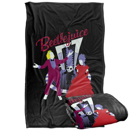 Multicoloured - Back - Beetlejuice Silky Wedding Bells Blanket