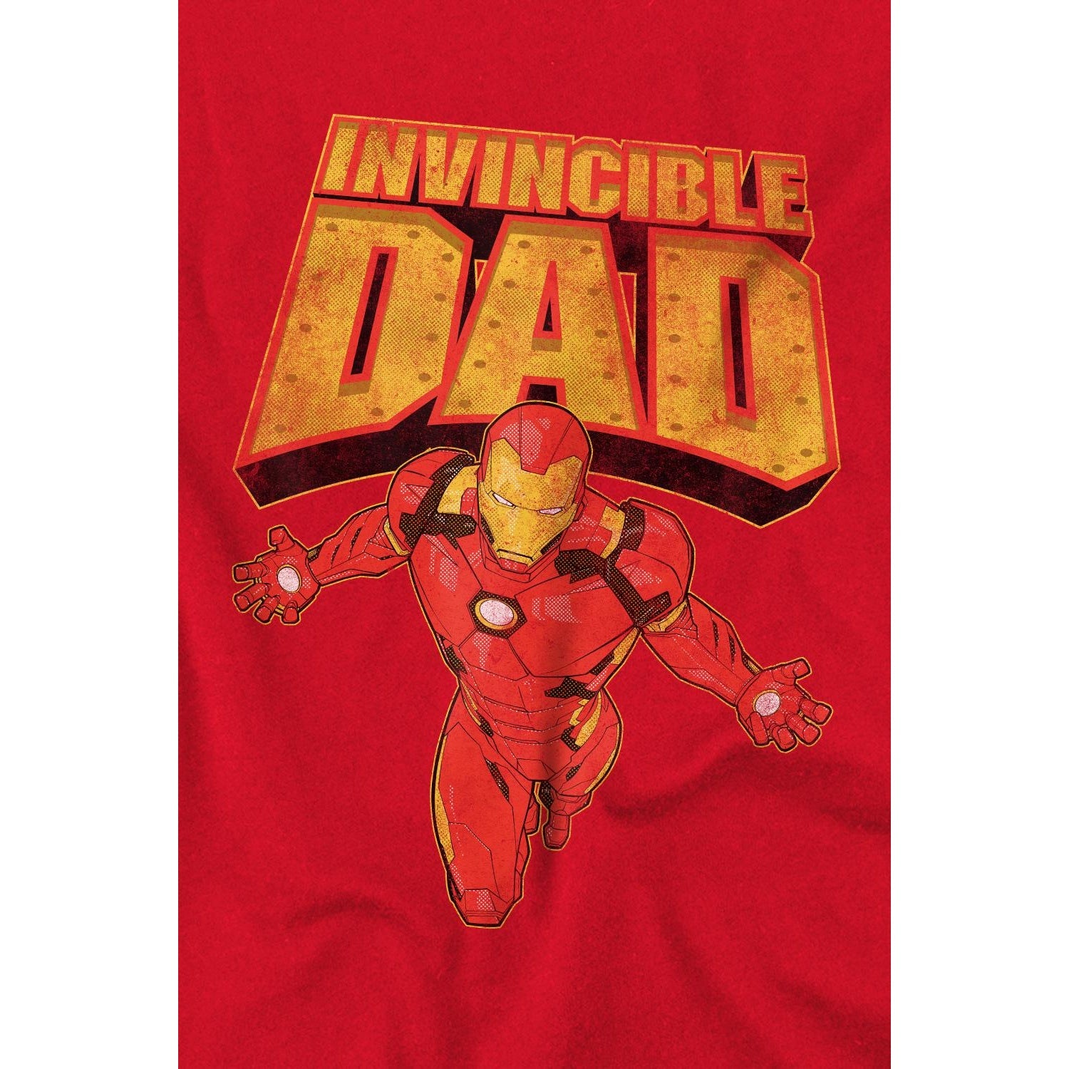 Red - Lifestyle - Iron Man Mens Invincible Dad Flying Fathers Day T-Shirt