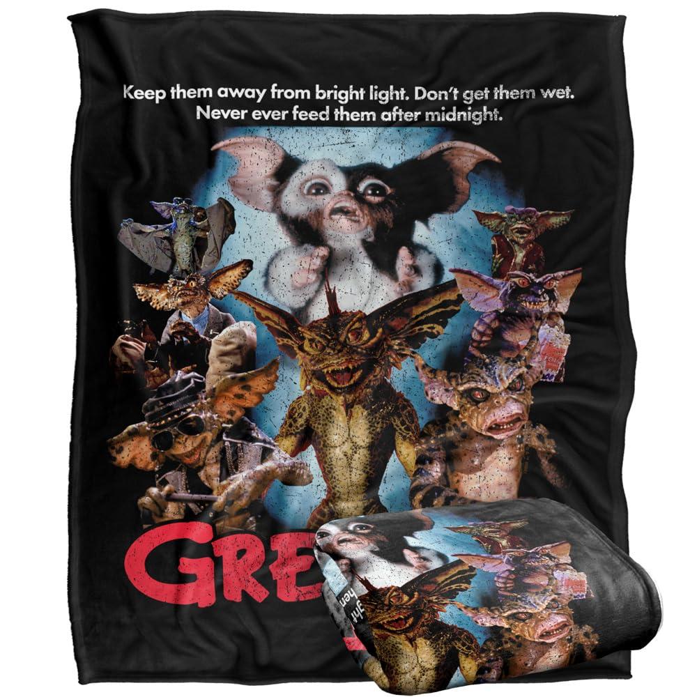 Multicoloured - Back - Gremlins Movie Poster Mogwai Blanket
