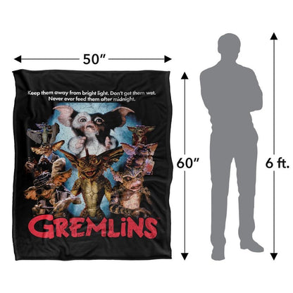 Multicoloured - Close up - Gremlins Movie Poster Mogwai Blanket
