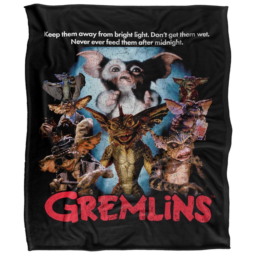 Multicoloured - Front - Gremlins Movie Poster Mogwai Blanket