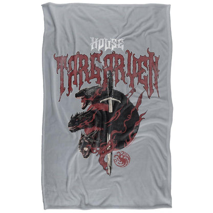 Multicoloured - Front - Game of Thrones House Targaryen Dragon Blanket