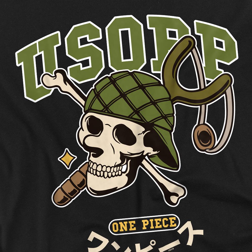 Black - Side - One Piece Unisex Adult Usopp Skull T-Shirt