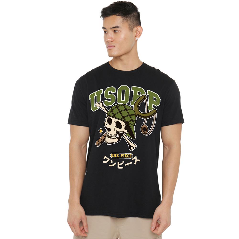 Black - Lifestyle - One Piece Unisex Adult Usopp Skull T-Shirt