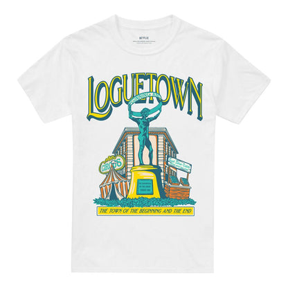 White - Front - One Piece Unisex Adult Loguetown Market T-Shirt