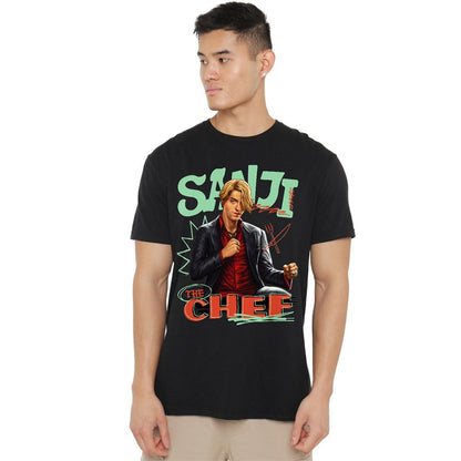 Black - Side - One Piece Unisex Adult The Chef Sanji T-Shirt