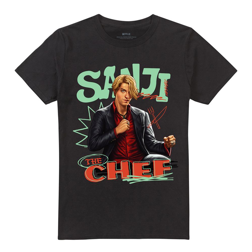 Black - Front - One Piece Unisex Adult The Chef Sanji T-Shirt
