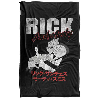 Multicoloured - Front - Rick And Morty Manga Throw