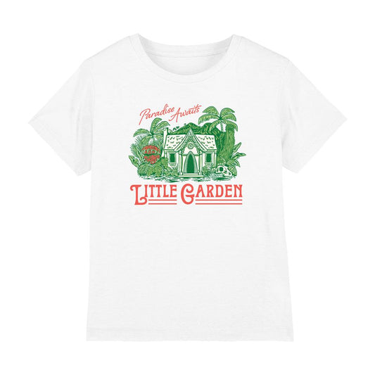 White - Front - One Piece Childrens-Kids House Of Wax Little Garden T-Shirt
