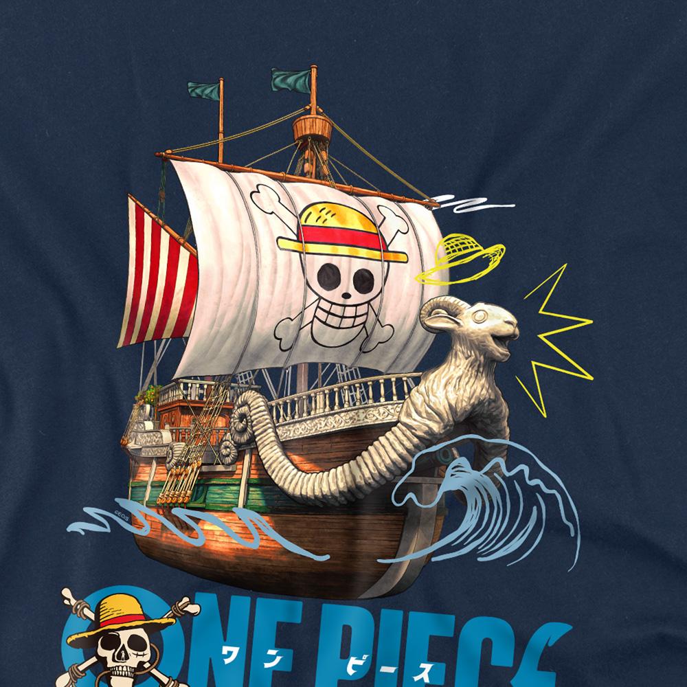 Navy - Side - One Piece Childrens-Kids Going Merry Doodles Sweatshirt