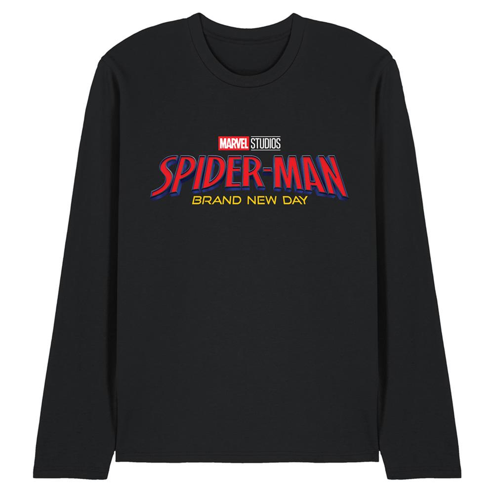 Black - Front - Spider-Man: Brand New Day Unisex Adult Logo Long-Sleeved T-Shirt