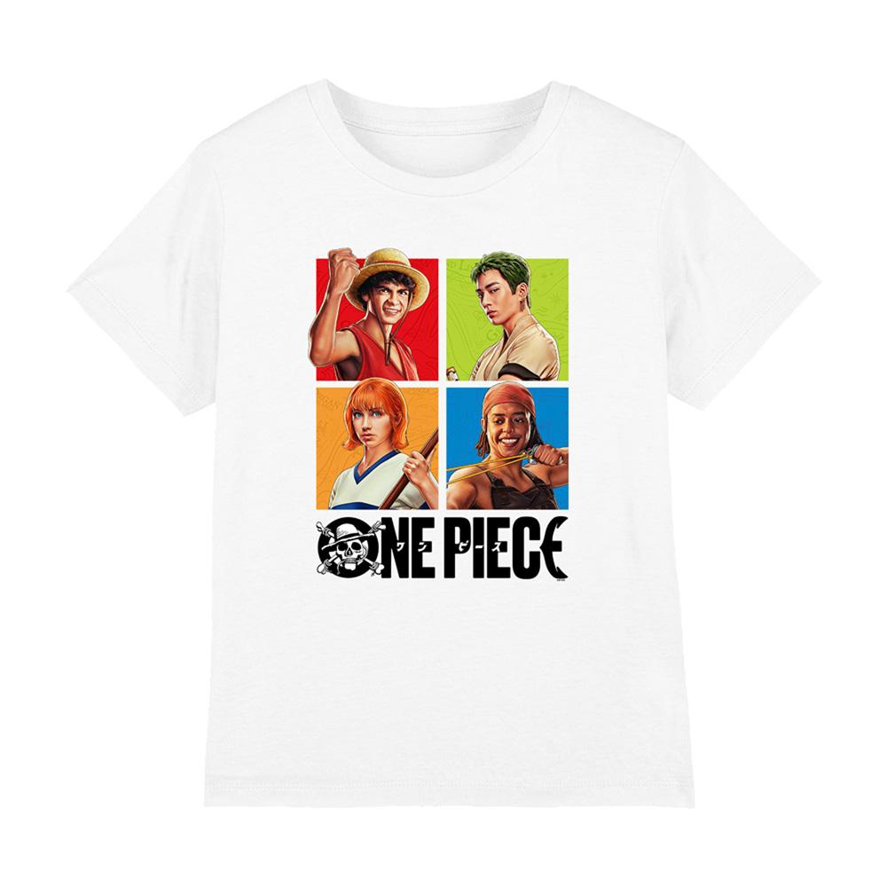 White - Front - One Piece Childrens-Kids Map T-Shirt