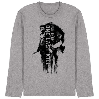 Athletic Heather - Front - The Punisher Unisex Adult One Last Kill Frank Castle Ringspun Cotton Long-Sleeved T-Shirt
