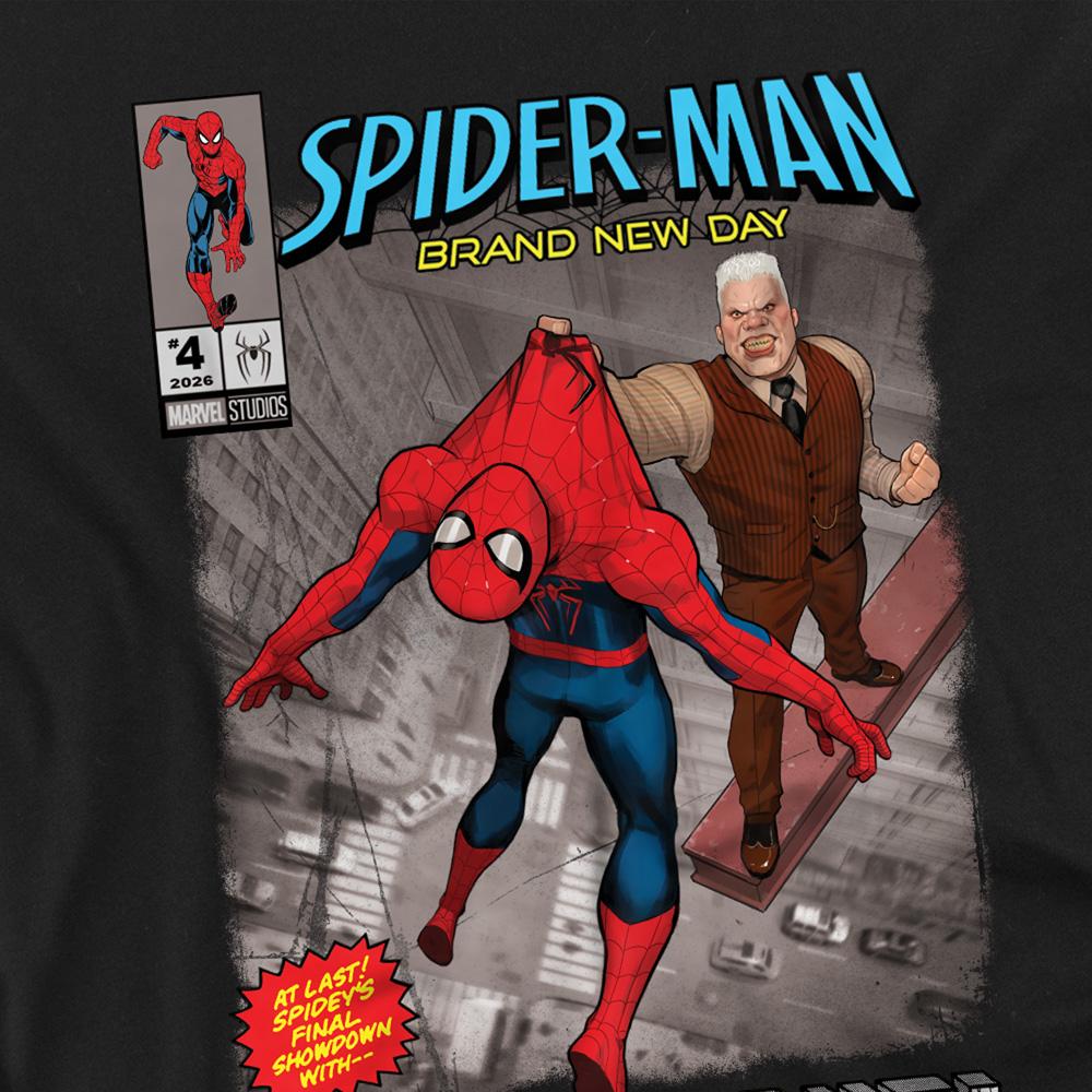 Black - Side - Spider-Man: Brand New Day Unisex Adult Tombstone Comic Cover Long-Sleeved T-Shirt