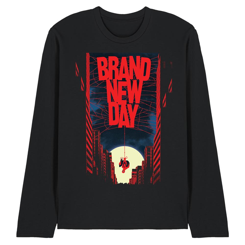 Black - Front - Spider-Man: Brand New Day Unisex Adult New York Hero Long-Sleeved T-Shirt