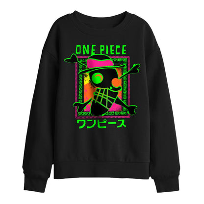 Black - Front - One Piece Childrens-Kids Abstract Sweatshirt