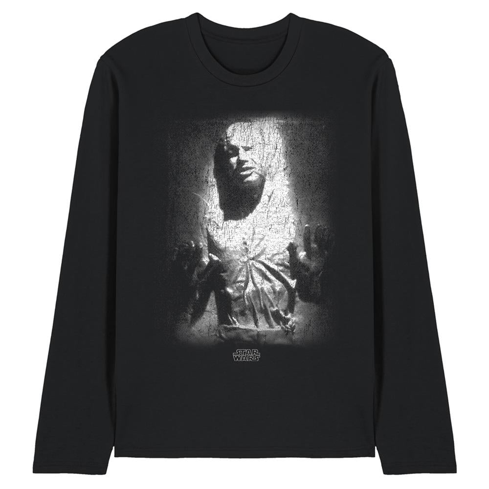 Black - Front - Star Wars Unisex Adult Carbonite Han Solo Long-Sleeved T-Shirt