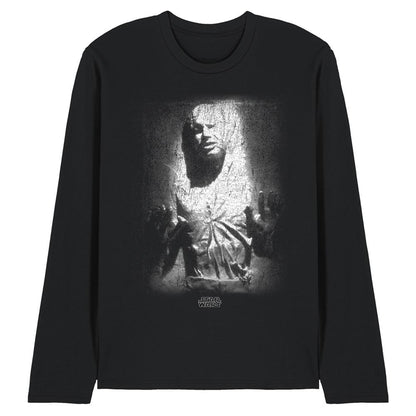 Black - Front - Star Wars Unisex Adult Carbonite Han Solo Long-Sleeved T-Shirt