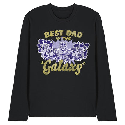 Black - Front - Marvel Mens Best Dad In The Galaxy Thanos Long-Sleeved T-Shirt