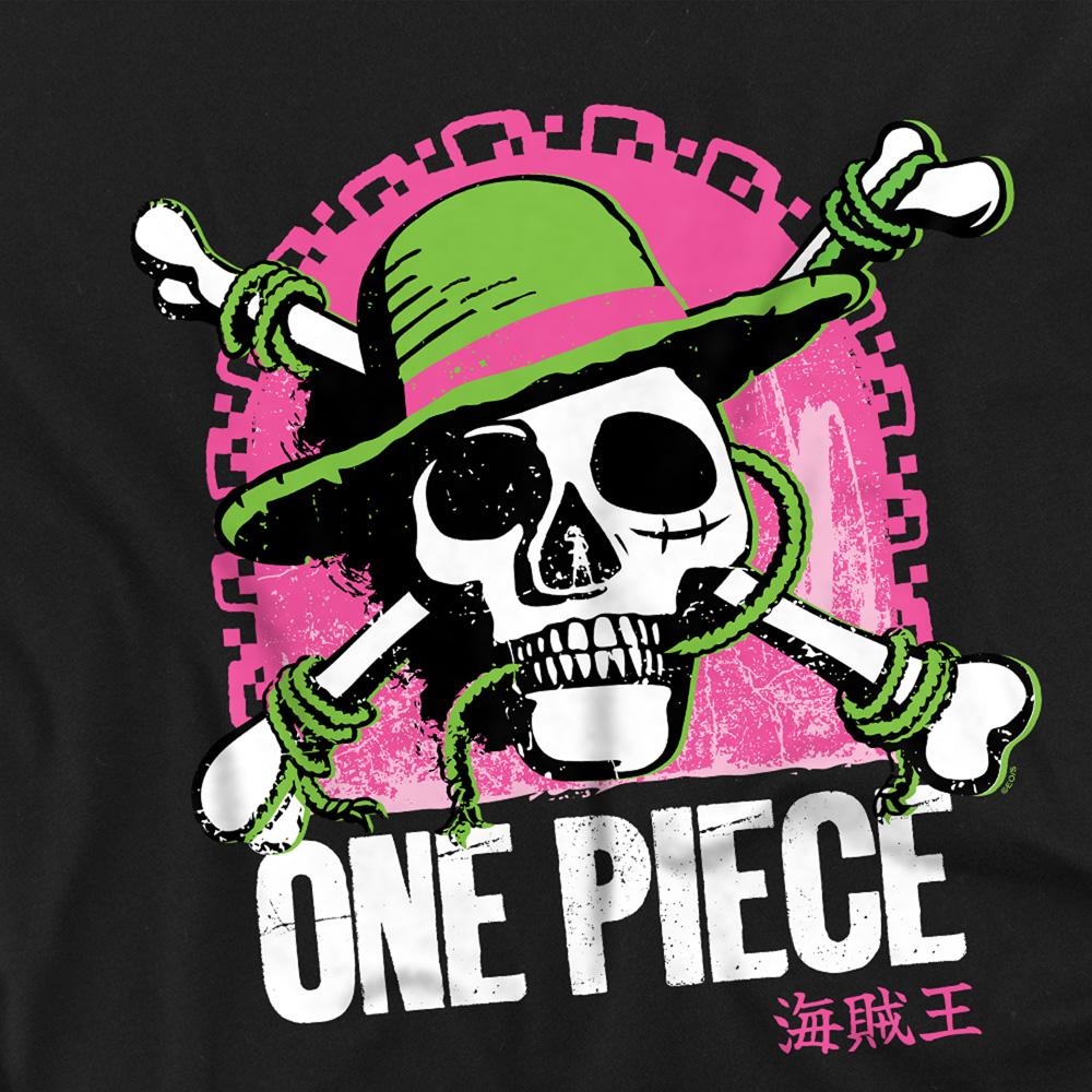 Black - Side - One Piece Childrens-Kids Jolly Roger T-Shirt