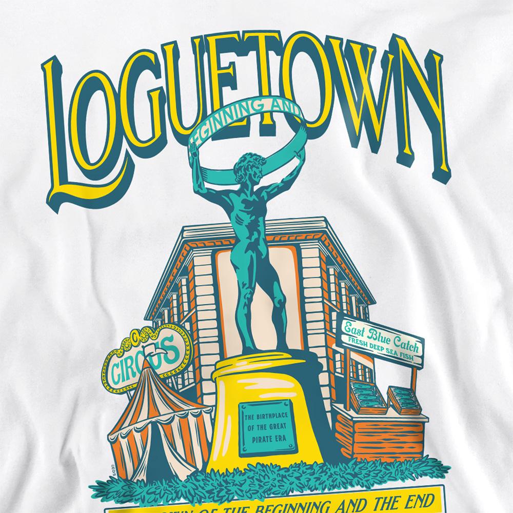 White - Side - One Piece Unisex Adult Loguetown Market Long-Sleeved Sweatshirt