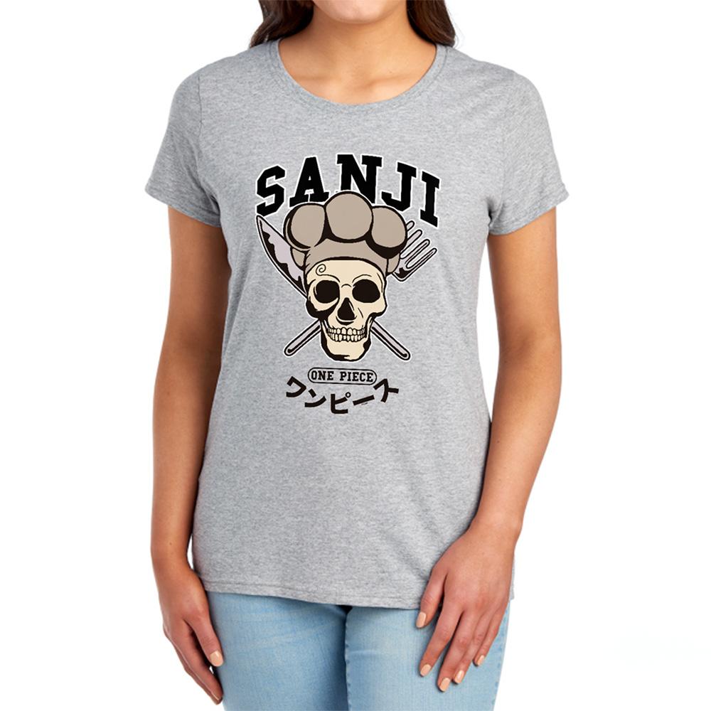 Athletic Heather - Lifestyle - One Piece Womens-Ladies Sanji Collegic Ringspun Cotton Fitted T-Shirt