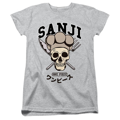Athletic Heather - Front - One Piece Womens-Ladies Sanji Collegic Ringspun Cotton Fitted T-Shirt