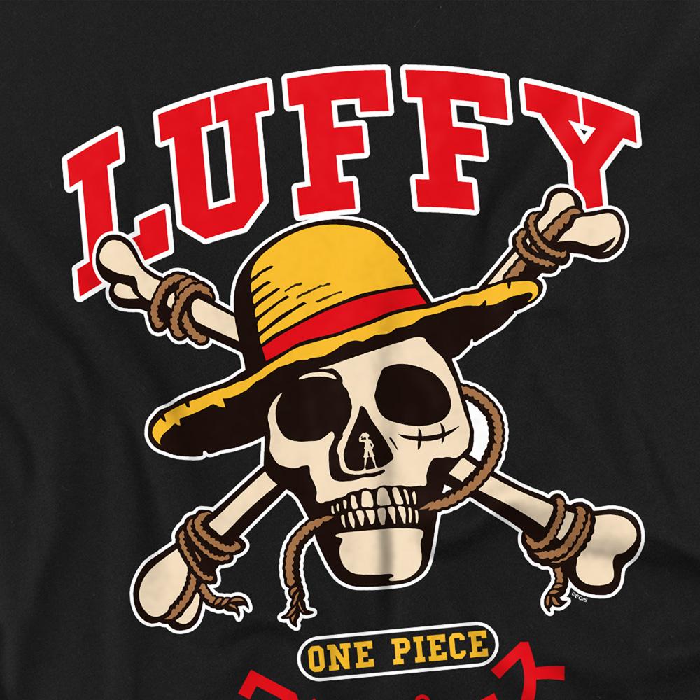 Black - Side - One Piece Childrens-Kids Luffy Collegic Sweatshirt