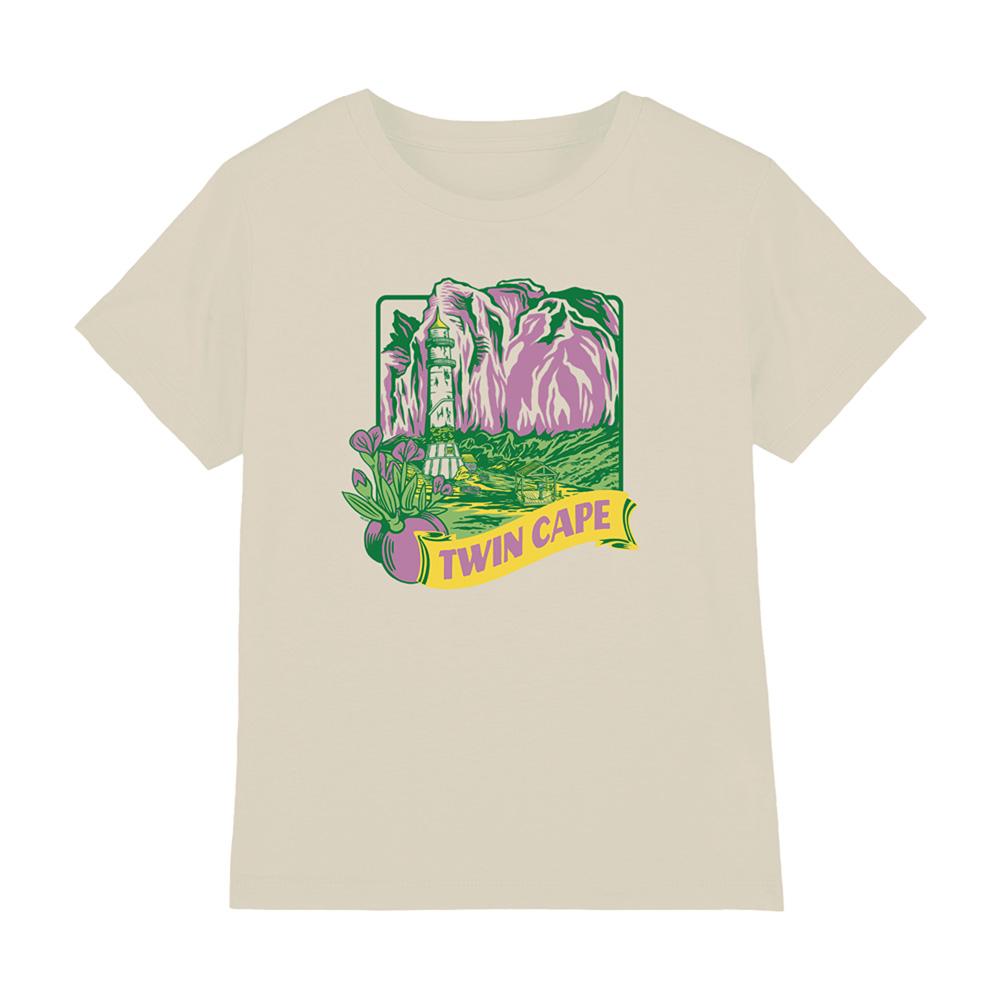 Natural - Front - One Piece Childrens-Kids Lighthouse T-Shirt