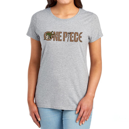 Athletic Heather - Lifestyle - One Piece Womens-Ladies Usopp Logo Fitted T-Shirt