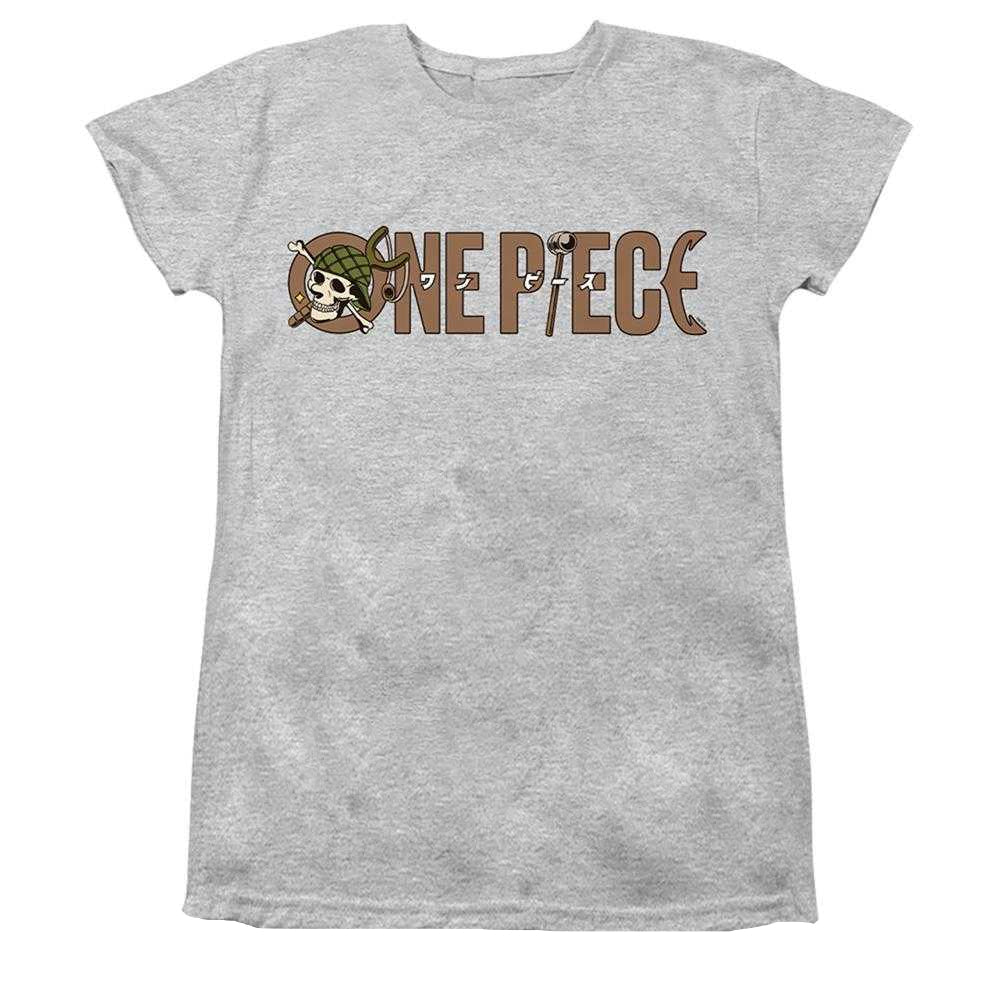 Athletic Heather - Front - One Piece Womens-Ladies Usopp Logo Fitted T-Shirt