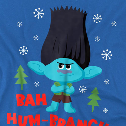 Royal Blue - Side - Trolls Childrens-Kids Bah Humbranch T-Shirt